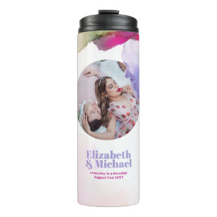 Trending Watercolor FOTO Geschenk Moody Thermosbecher