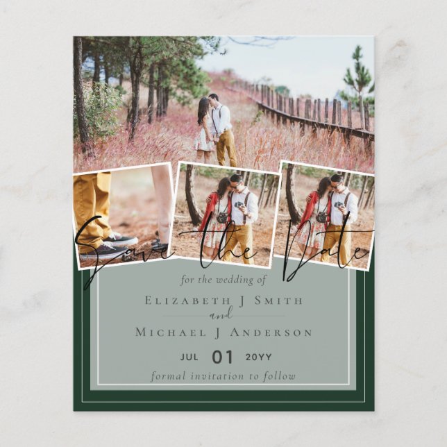 Trending Wedding Colors Green Sage Olive BUDGET (Vorderseite)