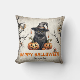 Trendklassische Halloween-Schwarzkatze Kissen