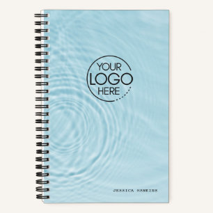 Trendlight Blue Water Ripples Modernes Logo Notizbuch