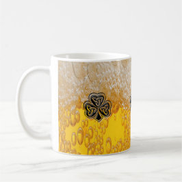 Trendlustiges Bier Irisches Glück Kleeblatt Kaffeetasse