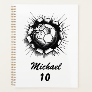 Trendly Personalisiert Soccer Football Name & Numm Planer