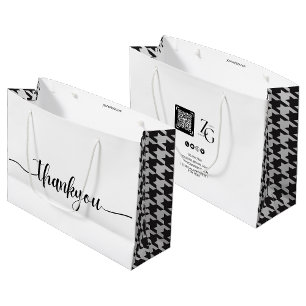 Trendly Vielen Dank für Ihr individuelles Logo Große Geschenktüte