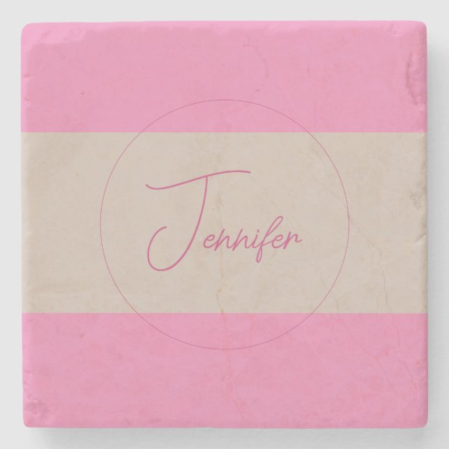 TrendMinimalistisch Moderne, Schlichte, einfache P Steinuntersetzer (Vorderseite)