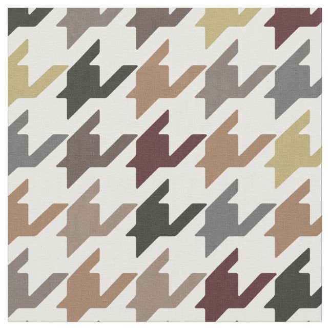 Trendmode earth tones Hahnentrittmuster Muster Stoff (Nahaufnahme)