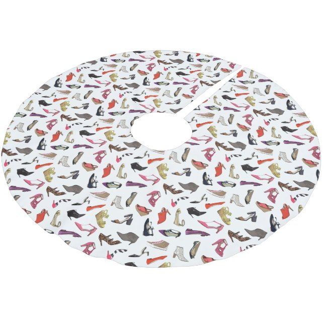 Trendmodische Schuhe Weihnachtsbaumrock Polyester Weihnachtsbaumdecke (Schrägansicht)