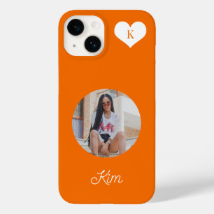 Trendorange Foto und Name personalisiert modern Case-Mate iPhone 14 Hülle