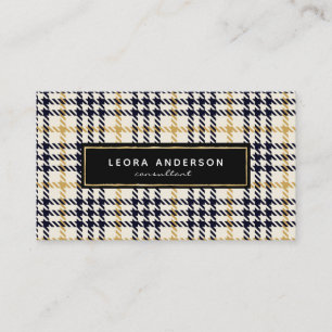Trendplaid und Tweed Visitenkarte