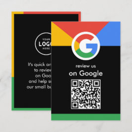 Trendprofessioneller Scan-to-Review-Google-QR-Code Begleitkarte