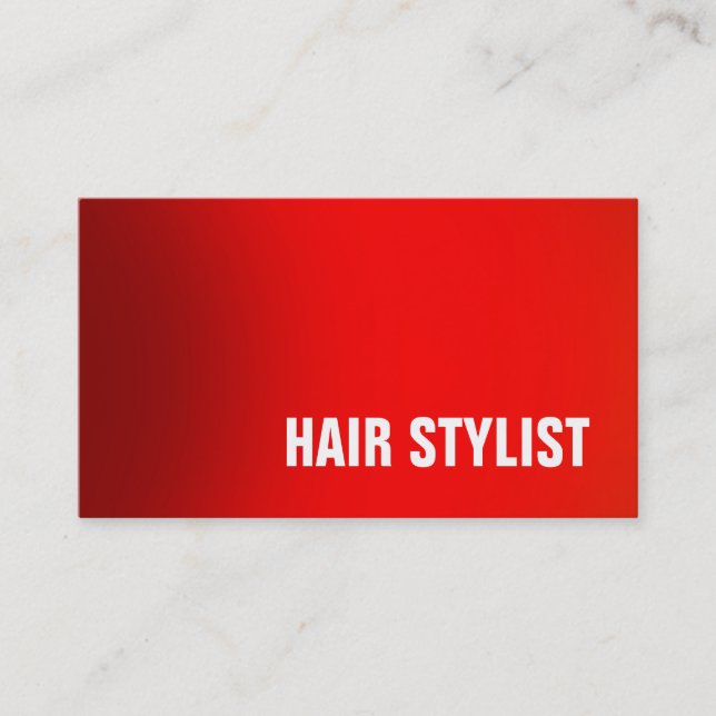 Trendred Beruflich Modern Hair Stylist Visitenkarte (Vorderseite)