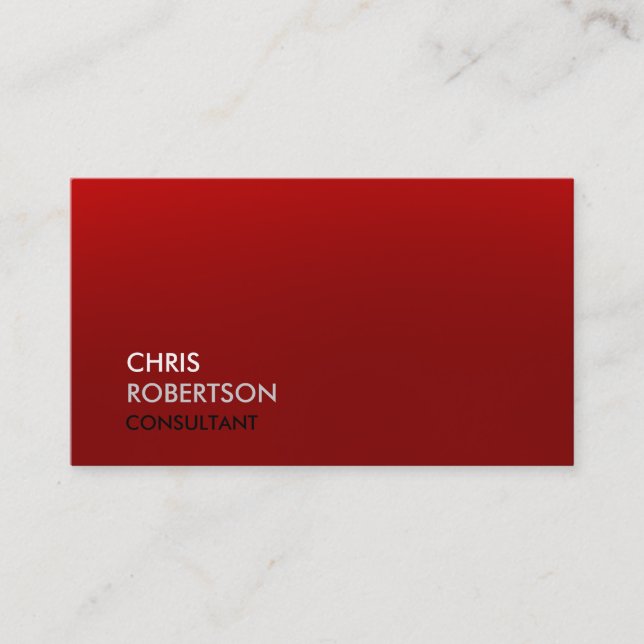Trendred Black Beruflich Business Card Visitenkarte (Vorderseite)