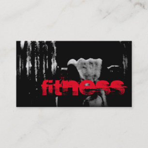 Trendred Black Fitness Sport Business Card Visitenkarte