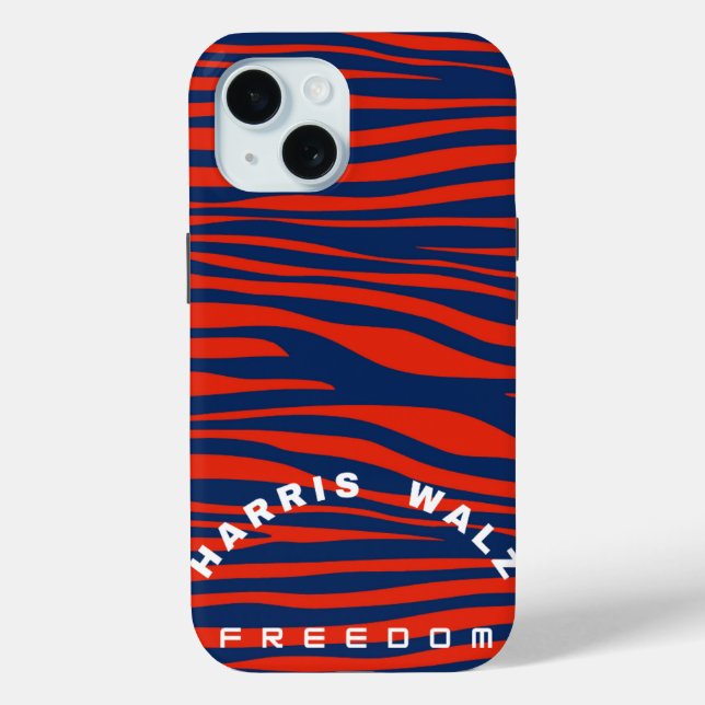 Trendred White Blue Animal Print Tough Case (Rückseite)