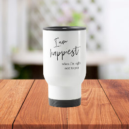 Trendromantisches Black Quote Geschenk Reisebecher