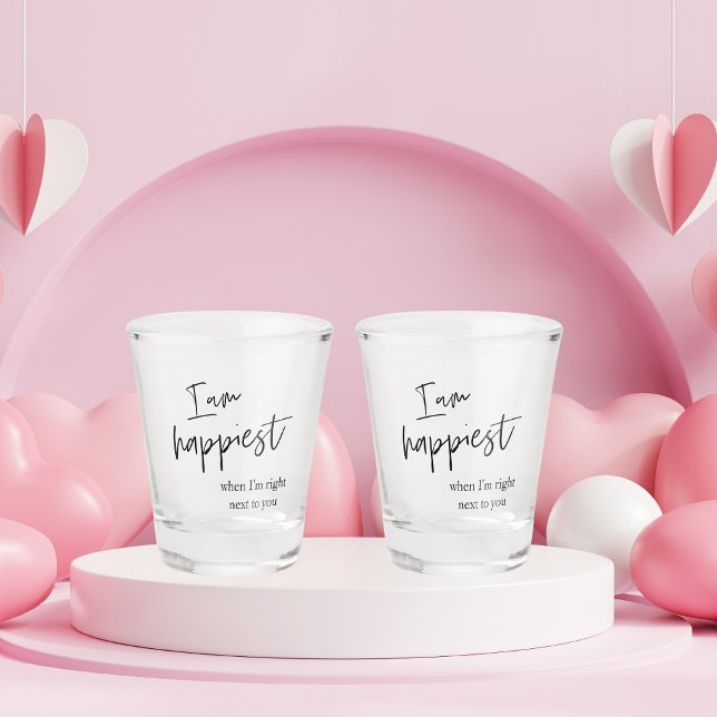 Trendromantisches Black Quote Geschenk Schnapsglas (Von Creator hochgeladen)