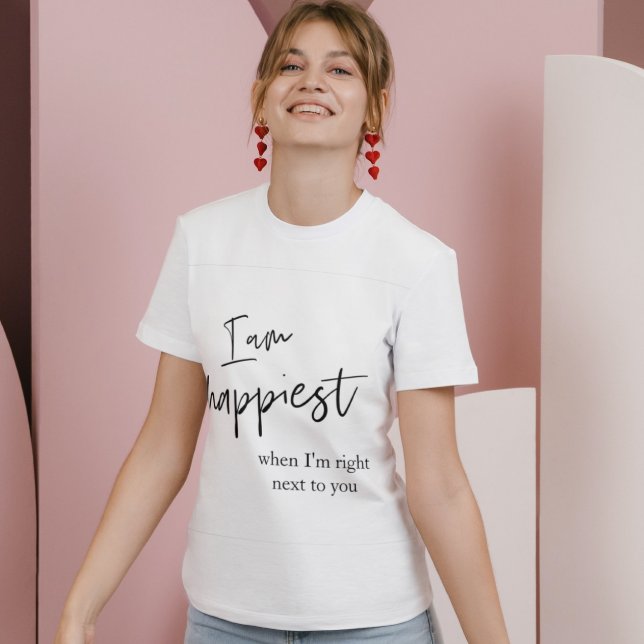 Trendromantisches Black Quote Geschenk T-Shirt (Von Creator hochgeladen)