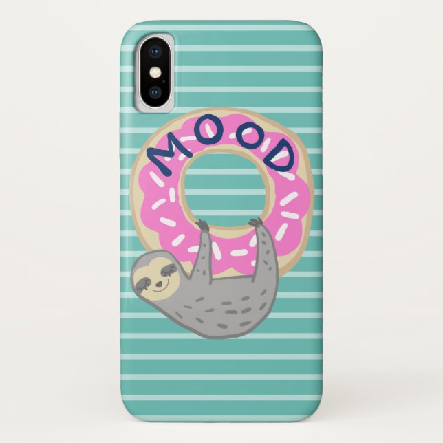 Trendrosa Iced Donut & Sloth Case-Mate iPhone Hülle (Rückseite)