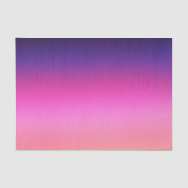 Trendrosa Neon lila und hellorange Gradienten Seidenpapier (Vorderseite)