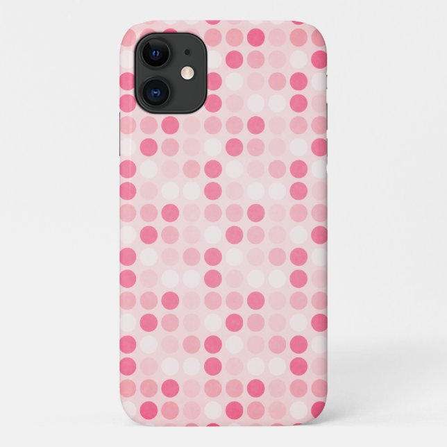 Trendrosa Polka Dot Pattern Case-Mate iPhone Hülle (Rückseite)