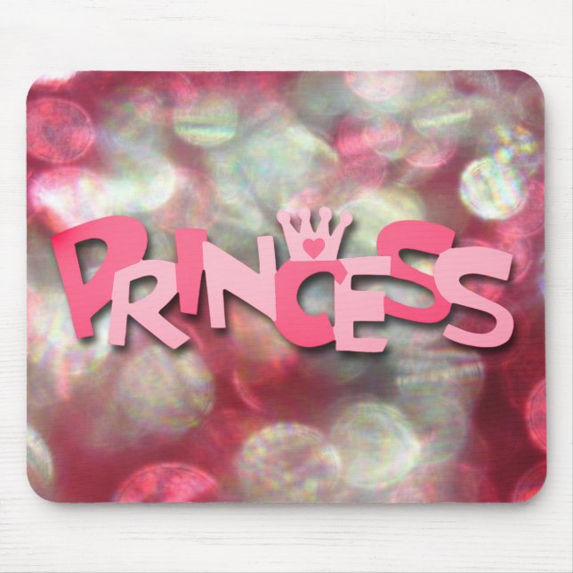 Trendrosa Prinzessin Bokeh Mousepad (Vorne)