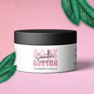 Trendrosa Retro Body Butter Jar Wrapper Label