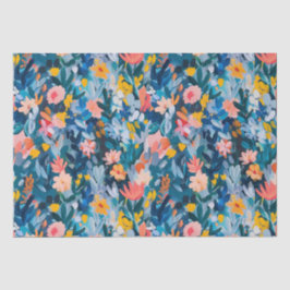 Trendrosa und Abstraktes Blumenmuster Seidenpapier
