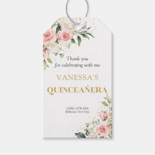 Trendrot Blütengold tiara Quinceañera Geschenkanhänger