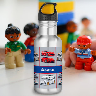Trendrote und weiße Sportwagenfans Edelstahlflasche