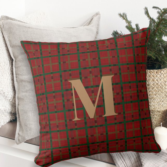 Trendrotes Kariertes Monogram Kissen (Von Creator hochgeladen)
