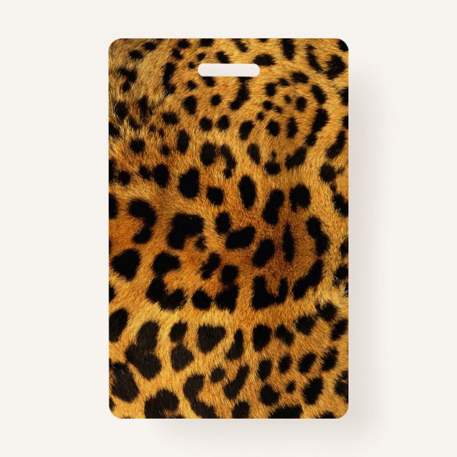Trendschicker Tiermuster Braunleopard-Druck Ausweis (Vorderseite)