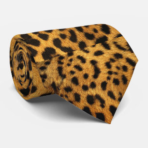 Trendschicker Tiermuster Braunleopard-Druck Krawatte
