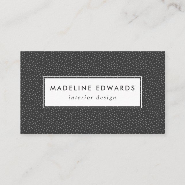 Trendschwarz und grau - Business Card Visitenkarte (Vorderseite)