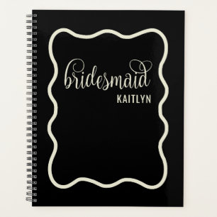 Trendschwarz und natürlich Retro Bridesmaid Planer