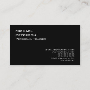 Trendschwarze Fitness Sport Business Card Visitenkarte