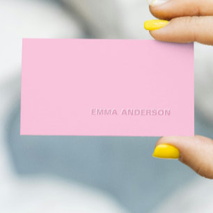 Trendskript Modern Pink Minimalistisch Bold Visitenkarte