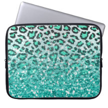 Trendsommer aqua green leopard Tier print