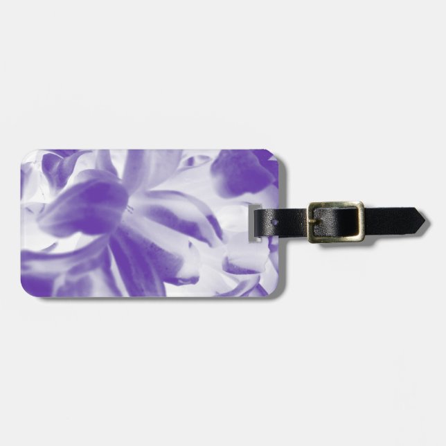 Trendsommerliche lila und weiße Blume Gepäckanhänger (Vorderseite horizontal)