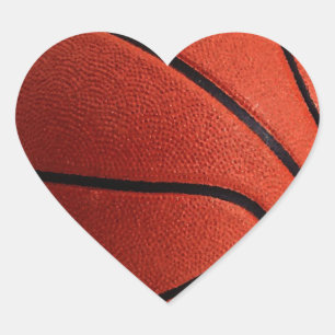 Trendstil Basketball Herz-Aufkleber