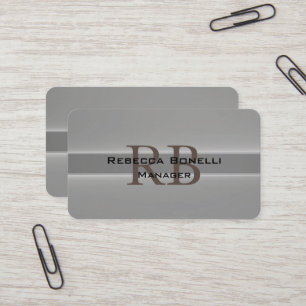 Trendstil Monogram Minimalistisch Schlicht Simple Visitenkarte