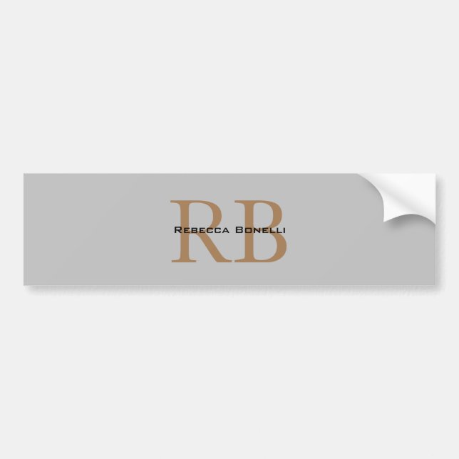Trendstil Monogram Minimalistischer Schlichter Add Autoaufkleber (Vorne)