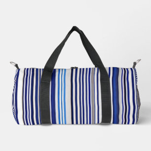 TrendSummer Navy Blue Boat Stripes Collection Duffle Bag