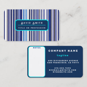 TrendSummer Navy Blue Boat Stripes Collection Visitenkarte