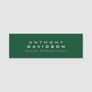 Trendup Forest Green Minimalistisch Business Namensschild