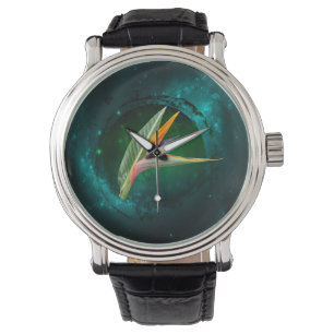 Trendvogel der paradiesischen Blume Armbanduhr