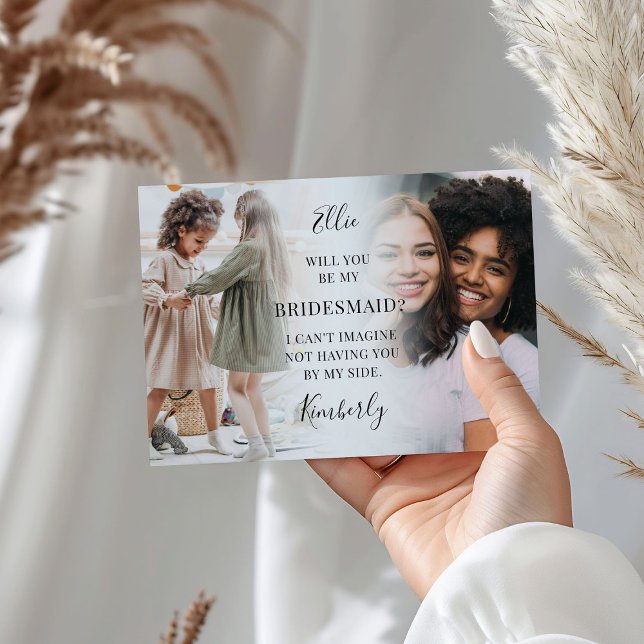 Trendy 2 Foto Werden Sie meine Bridesmaid? Vorschl (Von Creator hochgeladen)