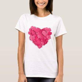 Trendy 3D Pink Heart T - Shirt