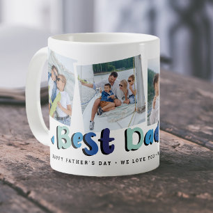 Trendy 4 Foto Bester Vater je Sake Vathers Day Kaffeetasse