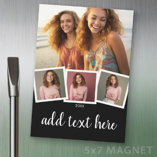 Trendy 4 Photo - Script Blanc avec Magnet Noir