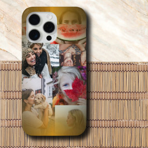 Trendy 6 Foto Collage Gold Metallic Case-Mate iPhone Hülle