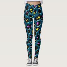 Trendy 80er Leopard Pattern Leggings
